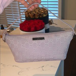 Gucci Monogram Pochette Lavender Shoulder Bag